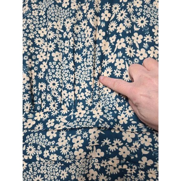 Eshakti Custom Ditsy Floral Pleated Empire Waist Crepe Dress Sz. M EST - Picture 6 of 10